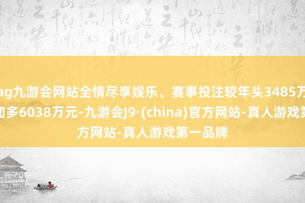 ag九游会网站全情尽享娱乐、赛事投注较年头3485万元大幅加多6038万元-九游会J9·(china)官方网站-真人游戏第一品牌